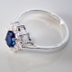 Piękny srebrny pierścionek - KP003 blue
