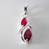 Srebrna zawieszka. Srebro + cyrkonie Próba 925 KNE043C-RED - 2