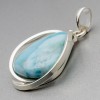 Srebrna zawieszka. Próba 925. Kamień Larimar. MRP001L